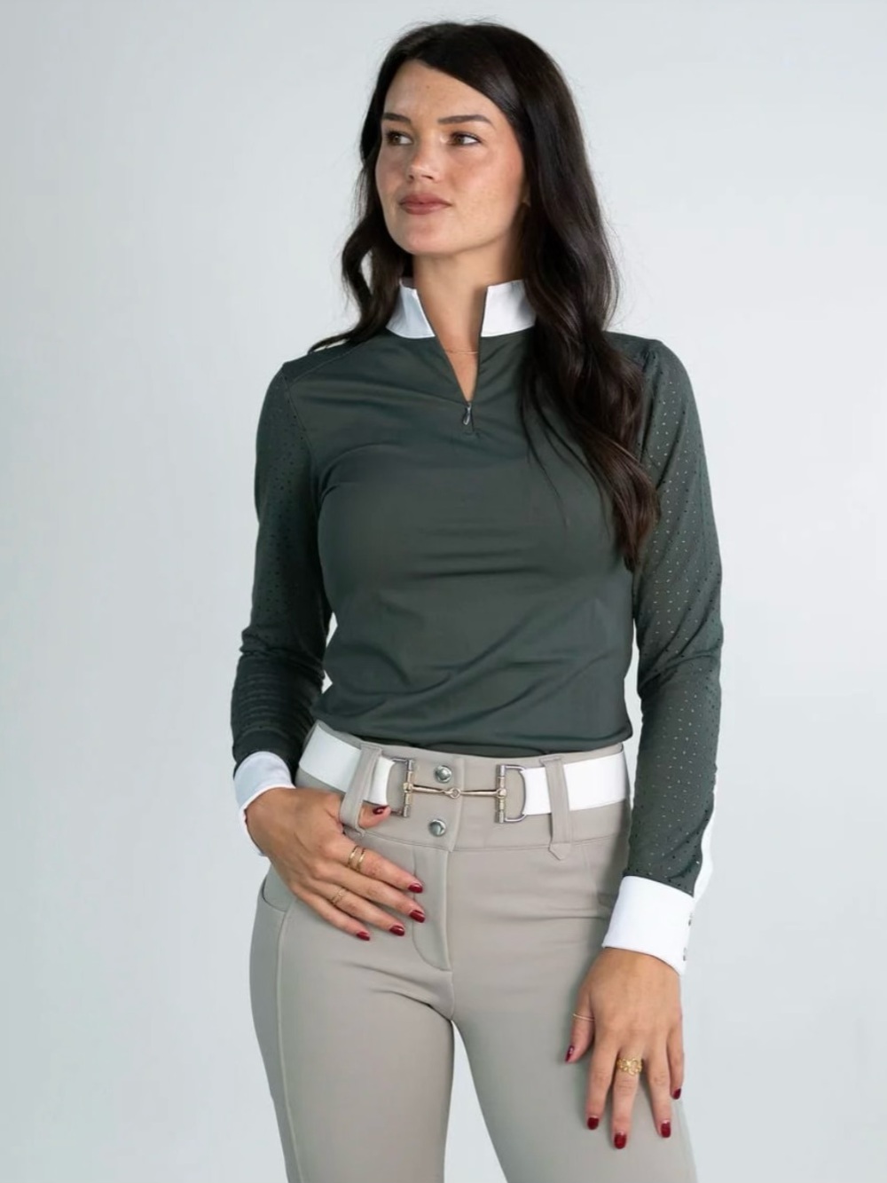 NWT HUNTER GREEN CASSIDY SHOW SHIRT